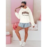 DStreet Bluza damska oversize z kapturem PARISSIA ecru | shoptok.hr