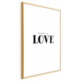 Plakat - Simple Love 40x60 Zlatni okvir | shoptok.hr