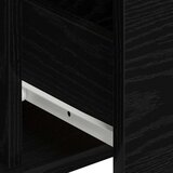  Stranska omara Set 2 Črni hrast Les, kovinski ročaji Srednje | Shoptok.si