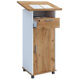 MID.YOU Stoječi Pult Melta, Bela, Barva Hrasta | Shoptok.si