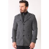 Dewberry K7542 MEN'S COAT-DOTTED BLACK