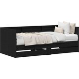 vidaXL Črna postelja z predali Črn hrast Inženirski les 75 x 190 cm | Shoptok.si