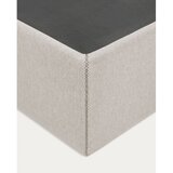 Kave Home Bež oblazinjena zakonska postelja s prostorom za shranjevanje 160x200 cm Matters – | Shoptok.si