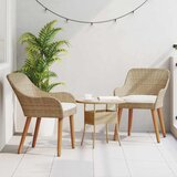  Vrtna stolica s jastukom 2 pcs Bež 62,5 x 55 x 82 cm poliratan | shoptok.hr