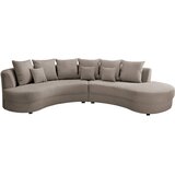 Livetastic Wohnlandschaft inkl. Hocker, rebrasti žamet sivorjava | Shoptok.si
