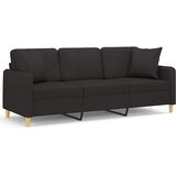  Trosjed s ukrasnim jastucima crni 180 cm od tkanine | shoptok.hr