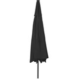  Vrtni suncobran s LED svjetlima 400 cm crni | Eponuda.com
