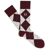 Fred Perry Dokolenke JACQUARD ARGYLE SOCK Bordo u