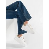 Shelvt White platform sneakers with pins | Shoptok.si