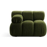 Micadoni Zelen modul za sedežno garnituro iz tkanine bouclé (levi kot) Bellis – Home Cene