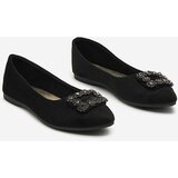 Resti Black women's eco-suede ballerinas with Linselisa decoration - Footwear | ePonuda.com