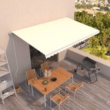 vidaXL avtomatsko zložljiva tenda 500x300 cm krem | Shoptok.si