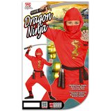 Ninja zmaj kostum - 128 cm, rdeča Cene