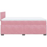 vidaXL Box spring postelja z vzmetnico roza 120x190 cm žamet, (21308022) | Shoptok.si