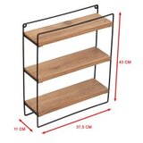 Hanah home eve oakblack wall shelf | ePonuda.com