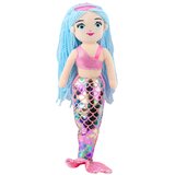 Plišana igračka sirene s holografskim repom, ružičasto-plava, 48 cm | shoptok.hr