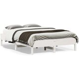 vidaXL Okvir za krevet bijeli 135 x 190 cm od masivne borovine | shoptok.hr