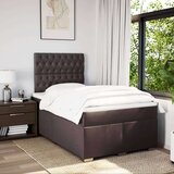  Krevet box spring s madracem tamnosmeđi 120 x 190 cm od tkanine | shoptok.hr