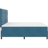  LED Box Spring Krevet Tamno plava 200 x 200 cm Baršun | shoptok.hr