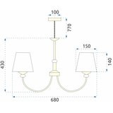 Toolight viseća svjetiljka s kristalima APP1014-5CP | shoptok.hr