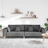 vidaXL Tkaninska sofa s jastukom Tamno siva 208 cm tkanina | shoptok.hr