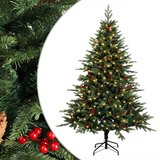  Umjetno božićno drvce s nogom 240 cm 300 LED lampica - Zelena 240 cm s LED svjetlima | shoptok.hr