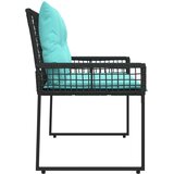  Vanjska klupa s jastukom Crna i Tirkizna 118 x 55 x 82 cm | Eponuda.ba