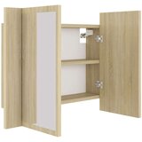  Kupaonski ormarić s ogalom boja hrasta 60x12x45 akrilni | shoptok.hr