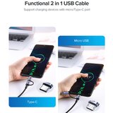 Ugreen USB-A to Micro USB + USB Type-C Cable 1m Black | shoptok.hr