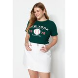 Trendyol Curve Plus Size Blouse - Green - Fitted Cene