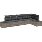  Sjedeća garnitura za vrt 6 kom. Siva poliratan 319 x 154 x 69 cm | shoptok.hr