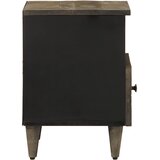  Noćni ormarići 2 kom svijetlo sivi 40x33x46 cm Puno drvo Mango | shoptok.hr