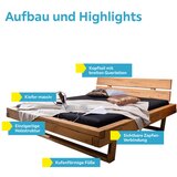 Livetastic postelja iz tramov 160 cm x 200 cm , les barve bora | Shoptok.si