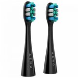 Aeno Replacement toothbrush heads, Black, Dupont bristles, 2pcs in set (for ADB0002S/ADB0001S)
