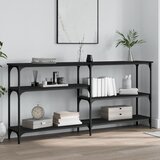 vidaXL Konzolni stol crni 160 x 29 x 75 cm od konstruiranog drva Cijene