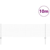 vidaXL Varjena žična ograja z 5 U stebrički Srebrna 0.6x10 m Jeklo | Shoptok.si