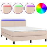  The Living Store Box spring postelja z vzmetnico LED kapučino 140x190 cm - Box Spring Postelja, (21448959) | Shoptok.si