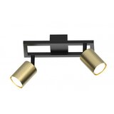 Mitea Lighting Spot lampa crno-zlatna Max.35W 2xGU10 M190420 | Eponuda.com
