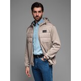 Ombre Lightweight colorful men's sports jacket with fleece - brown and navy blue | shoptok.hr