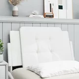Jastuk za uzglavlje bijeli 80 cm od umjetne kože