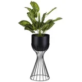 saksija za cveće LOFT 46x20 cm crna