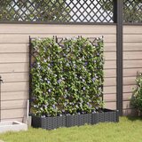 Vrtna saksija 3 pcs Crna 120 x 40 x 125,5 cm Plastika | shoptok.hr
