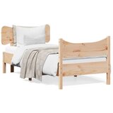 vidaXL Posteljni okvir z vzglavjem 90x200 cm trdna borovina Cene