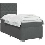  Krevet s box springom, madracem i LED-om Tamnosiva 90 x 190 cm | shoptok.hr