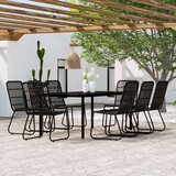  9-dijelni vrtni blagovaonski set crni | shoptok.hr