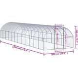 Vanjski kokošinjac 3 x 12 x 2 m od pocinčanog čelika | shoptok.hr