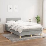  Krevet s oprugama i madracem svjetlosivi 120x190 cm od tkanine | shoptok.hr