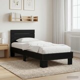  Okvir kreveta s uzglavljem Crni hrast 80 x 200 cm | shoptok.hr