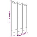 vidaXL Sobna pregrada s 3 panela antracit 120 x 200 cm od tkanine | shoptok.hr