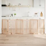 vidaXL Vrata za pse s vratašcima 6 panela sklopiva 300 cm drvo topole | shoptok.hr